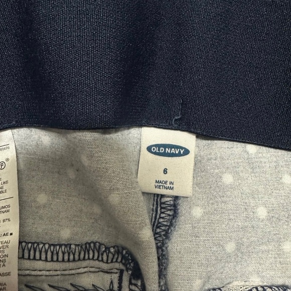 Old Navy Pixie Pants Women’s Size 6 Navy Blue White Polka Dot Ankle Career Work - Picture 2 of 3